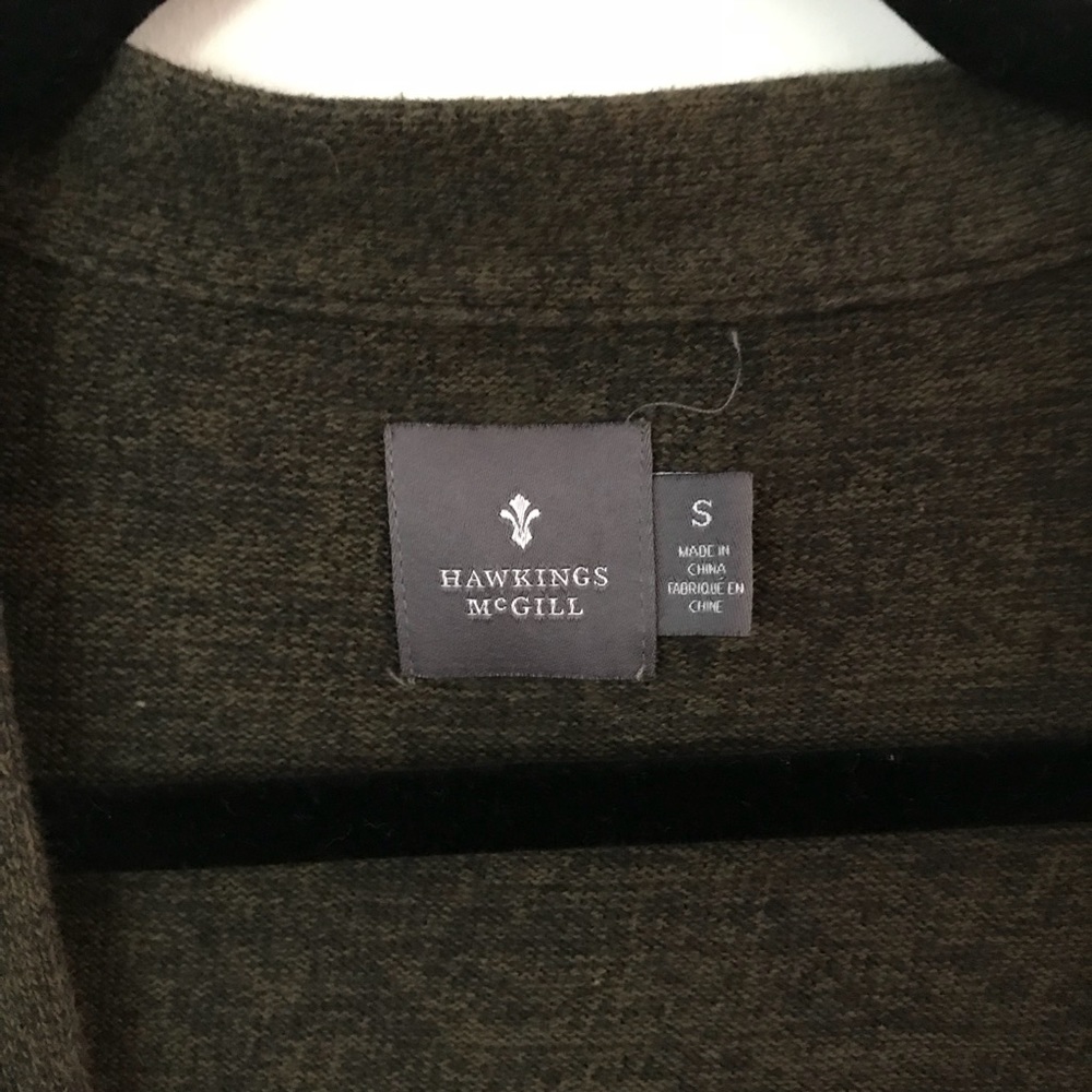 Heathered Olive Green Cardigan - Picture 3 of 4